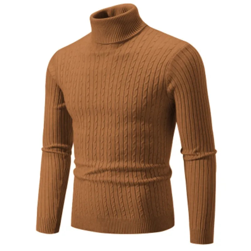 Men's Turtleneck Sweater - Elegant Design with Color Options