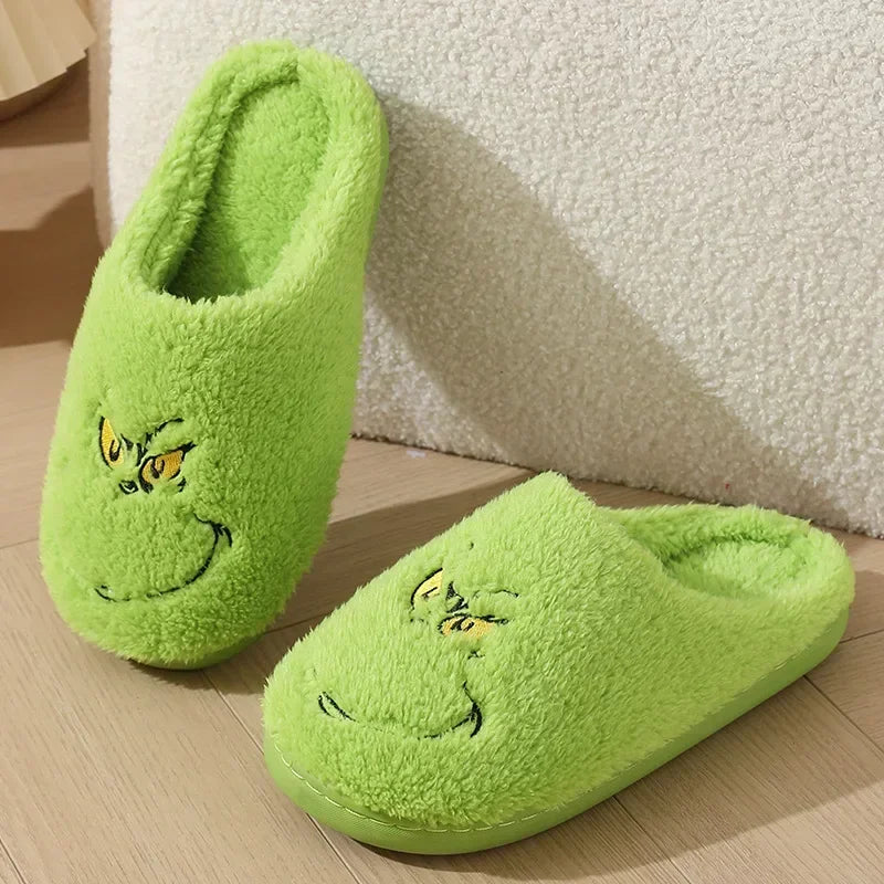 Fun Green Slippers: Comfort with a Mischievous Touch