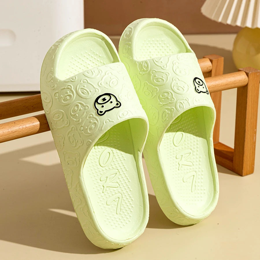 Indoor Sandals with Teddy Bear Design