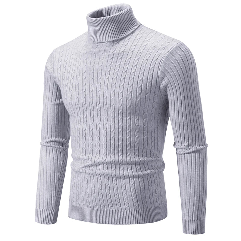 Men's Turtleneck Sweater - Elegant Design with Color Options