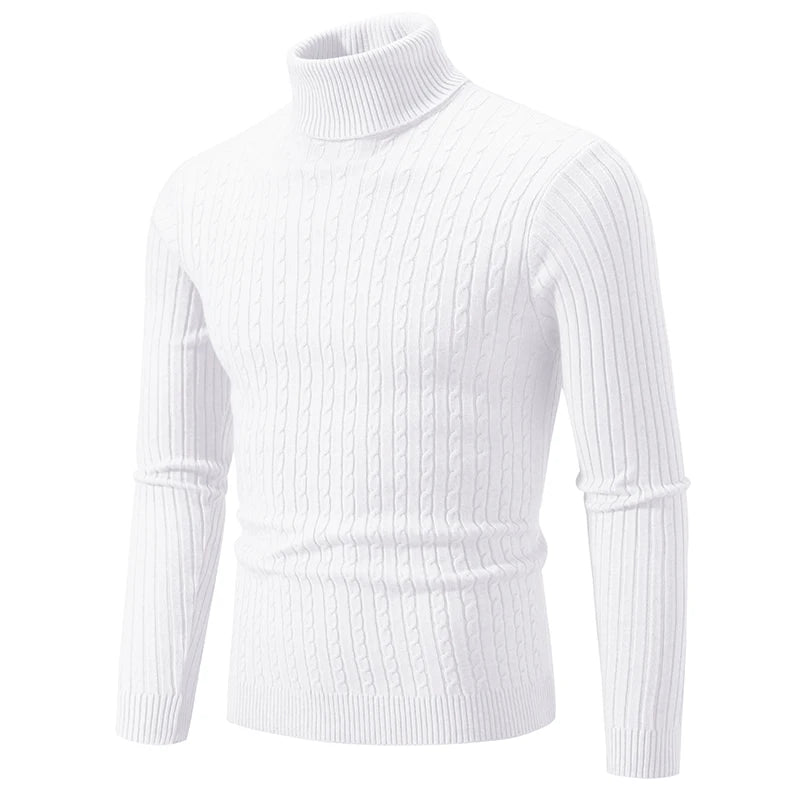 Men's Turtleneck Sweater - Elegant Design with Color Options