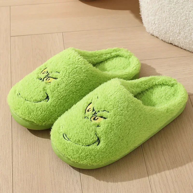 Fun Green Slippers: Comfort with a Mischievous Touch