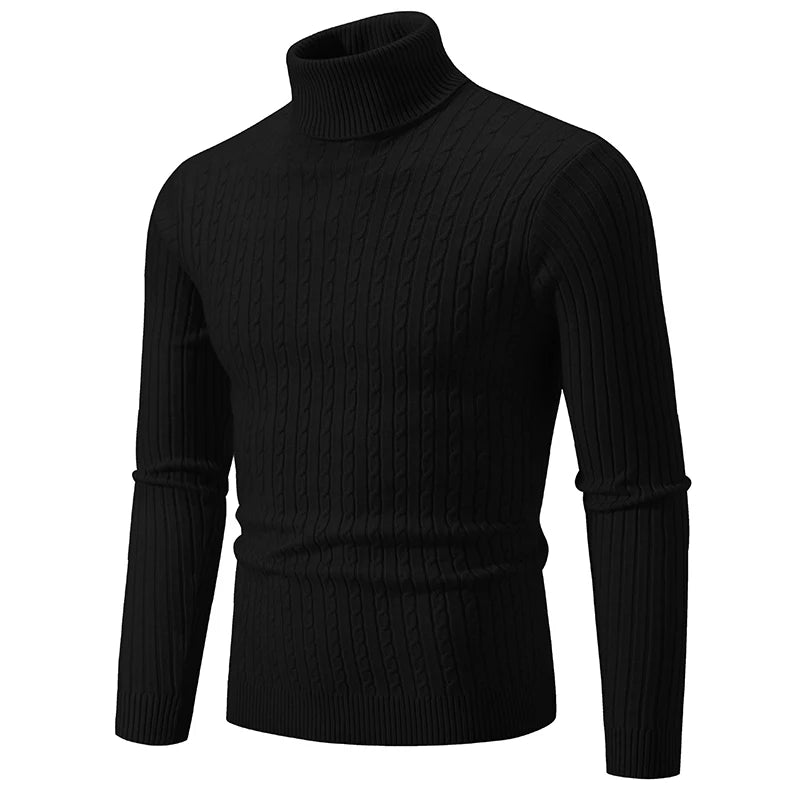 Men's Turtleneck Sweater - Elegant Design with Color Options