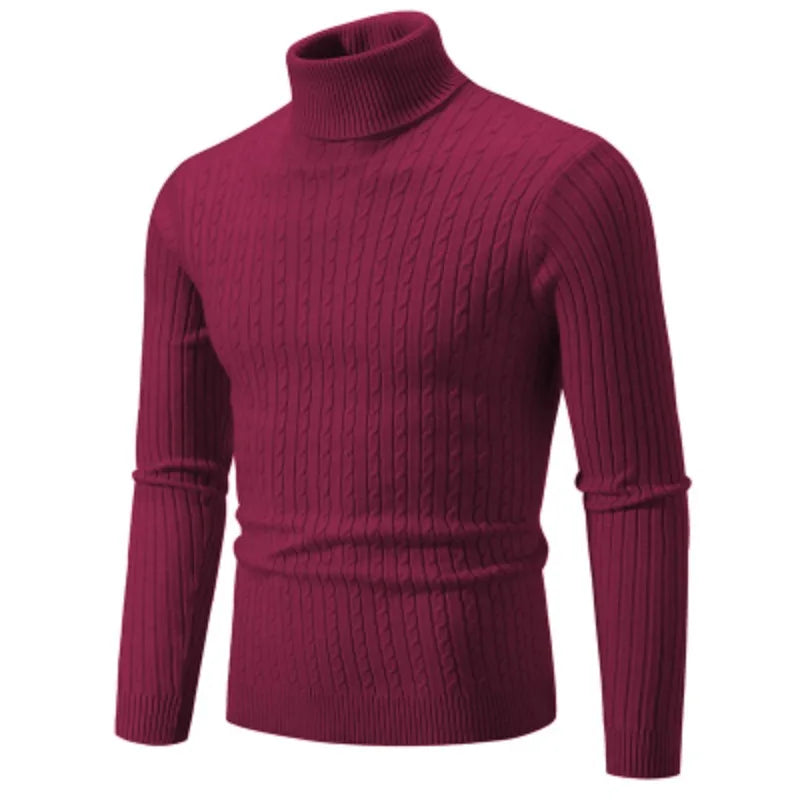 Men's Turtleneck Sweater - Elegant Design with Color Options