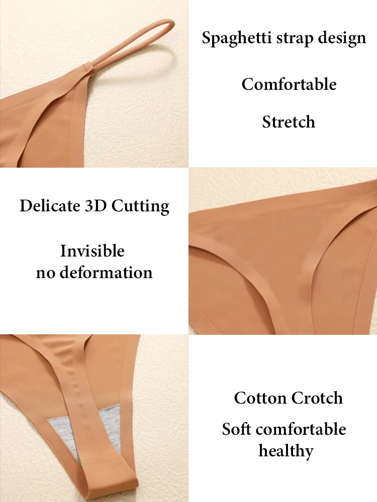 Set of 5 Thongs in Neutral Colors with a Comfortable Design