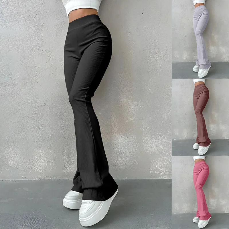 High-Waisted Flared Pants with Modern Design.