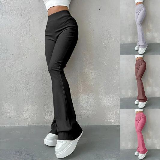 High-Waisted Flared Pants with Modern Design.