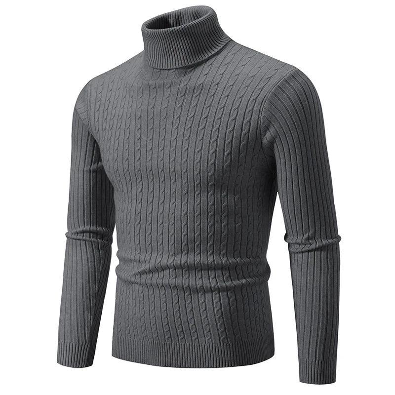 Men's Turtleneck Sweater - Elegant Design with Color Options