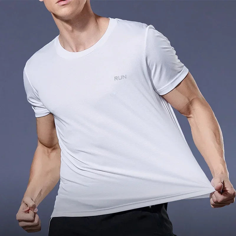 Lightweight Short-Sleeve Pullover - Breathable and Stretchy for Gym & Running