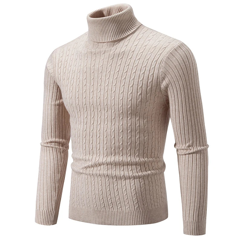 Men's Turtleneck Sweater - Elegant Design with Color Options