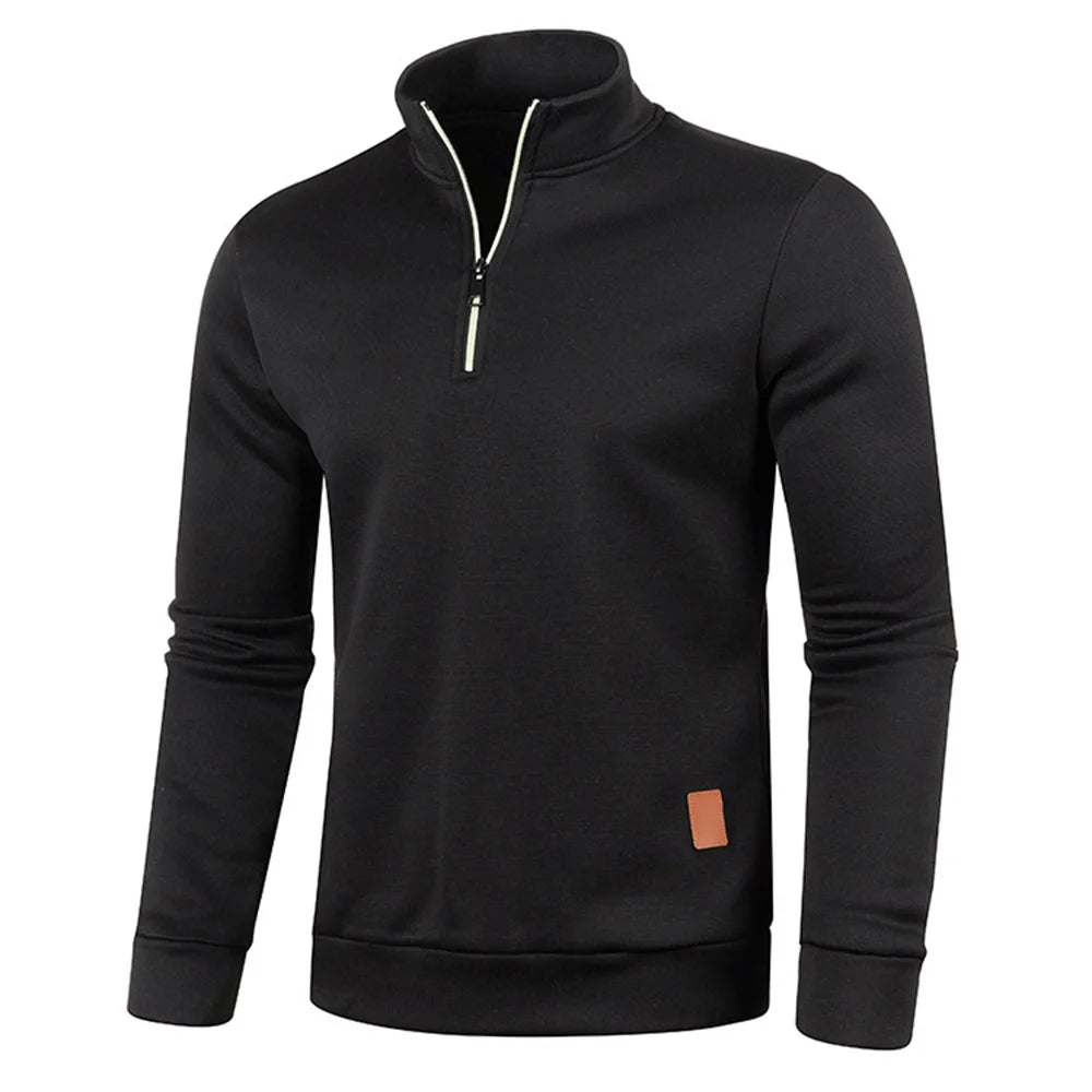 Half-Zip Sports Sweatshirt - Modern Style in Various Colors