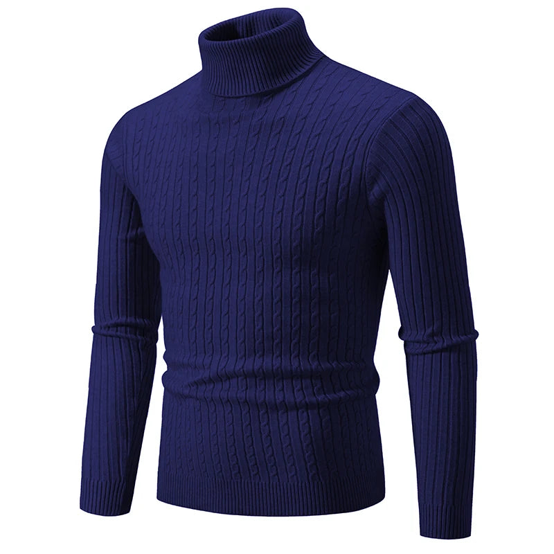 Men's Turtleneck Sweater - Elegant Design with Color Options