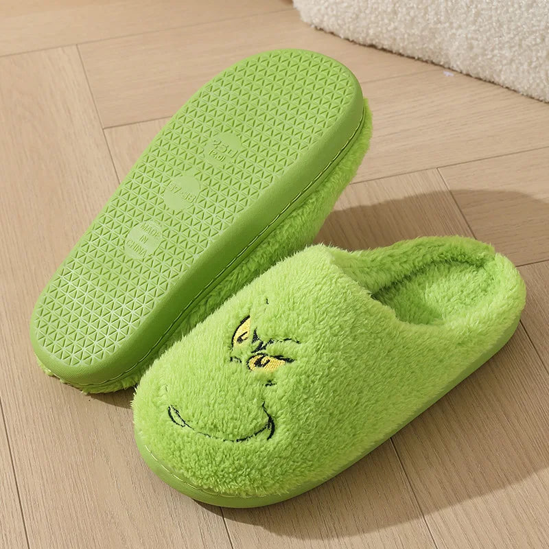 Fun Green Slippers: Comfort with a Mischievous Touch