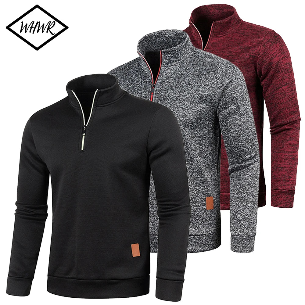 Half-Zip Sports Sweatshirt - Modern Style in Various Colors