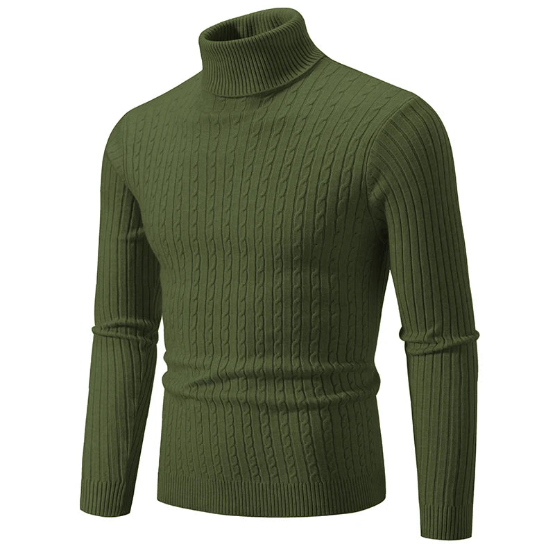 Men's Turtleneck Sweater - Elegant Design with Color Options